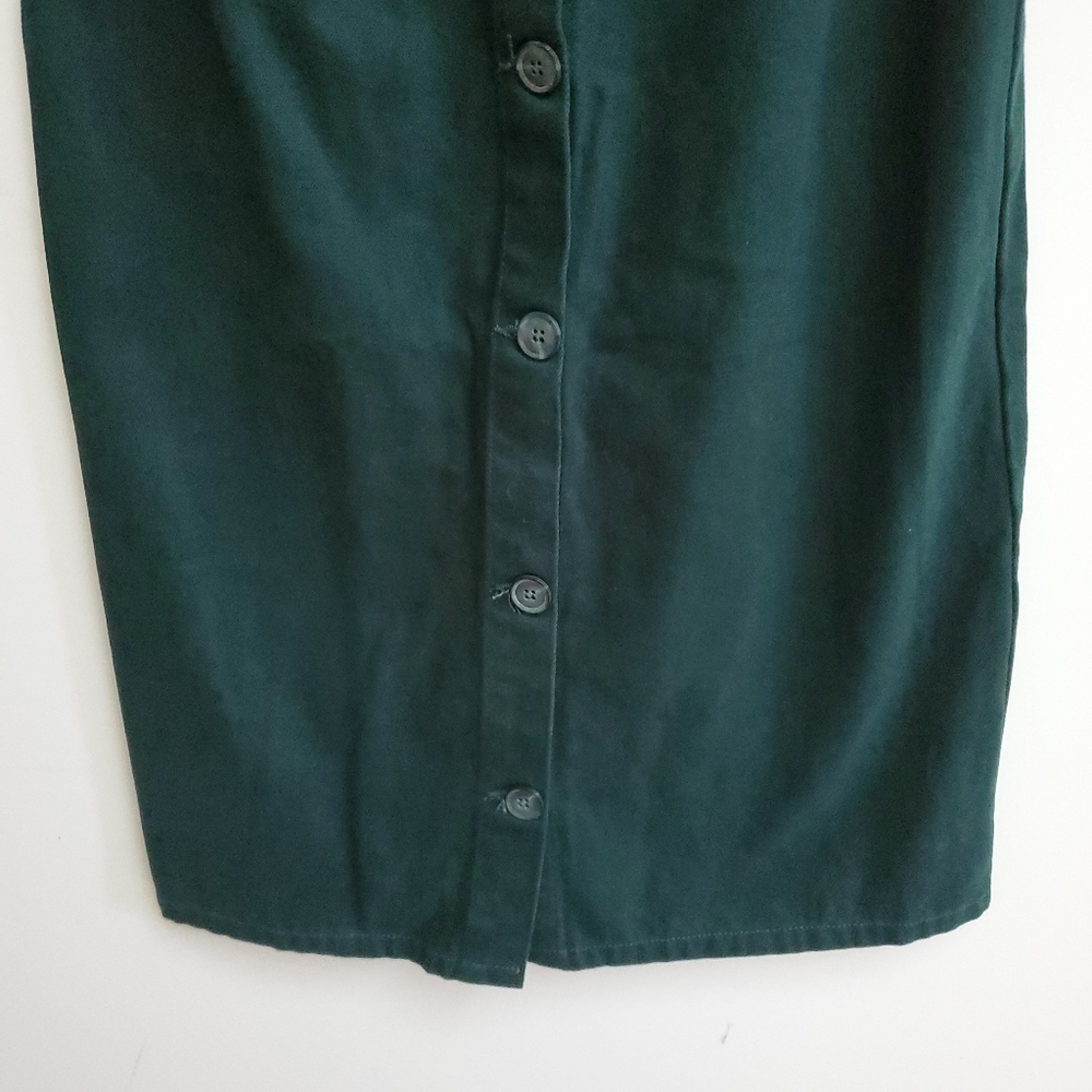 ASOS Green Button-Front Mini Dress - Picture 5 of 8